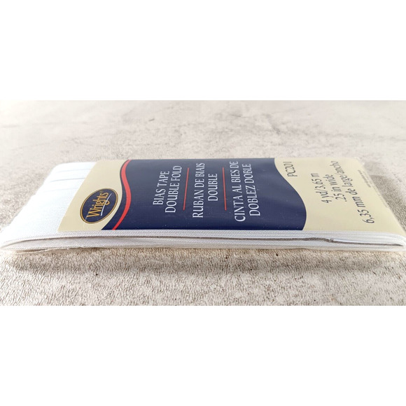 Wrights Bias Tape Double Fold 4 yd .25 in wide PC201 White - Picture 3 of 3